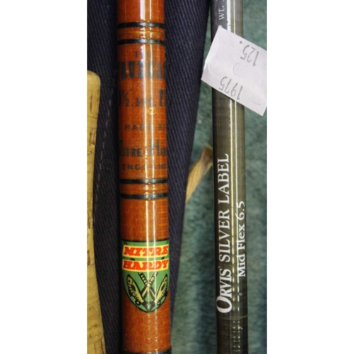 67 - A Mitre-Hardy Trucast rod, an Orvis silver label and other 2 piece carbon fly rod in bags (3)