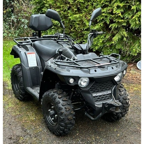 1 - A Quadzilla QZ150 black quad bike, electric ignition, tow & grab bars, road registered, log book & i... 