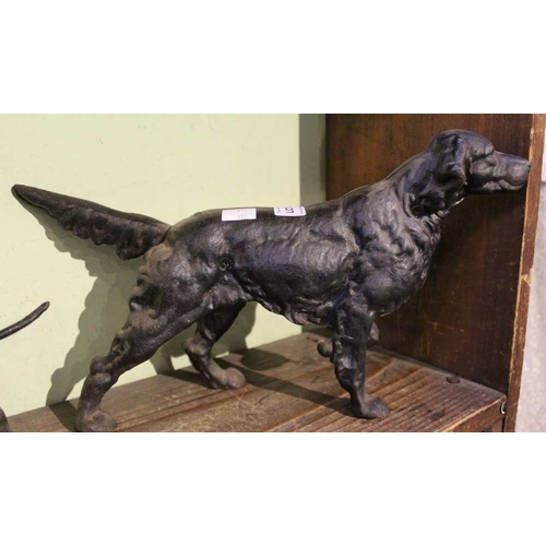 100 - A cast metal model of a gun dog