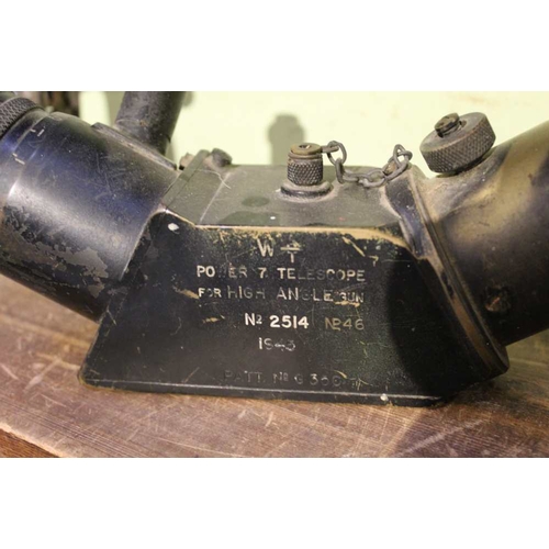 102 - Ottway and Co - 1945 Power Seven telescope for high angle anti-aircraft gun