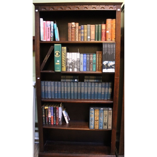 2 - Large Modern Oak Bookcase with four adjustable shelves 193cm tall, 97 cm wide