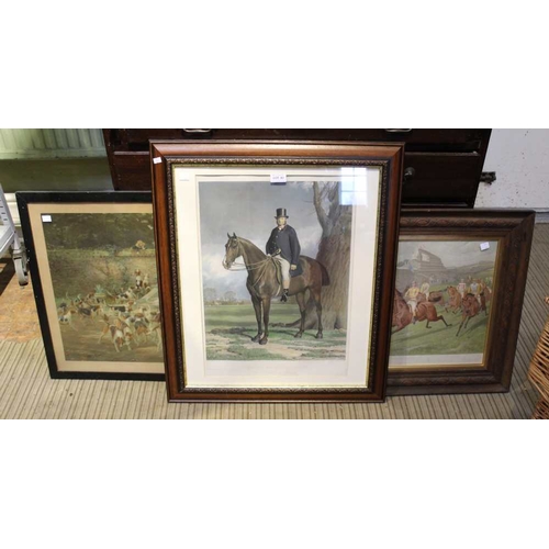 93 - Three equestrian related prints