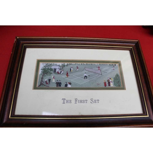 137 - A collection of three Cash's of Coventry, silk pictures, framed and glazed, the mounts inscribed 