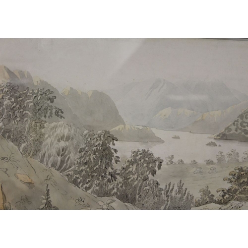 151 - Devis Anthony, a Lake District scene, original 19th century watercolour glazed and framed