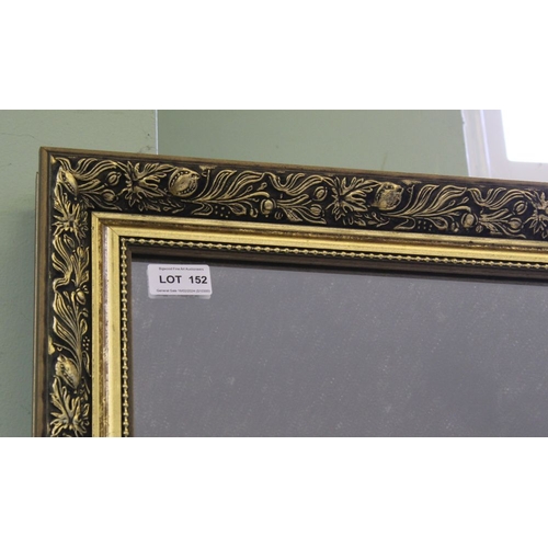 152 - A gilt framed wall mirror, plate size; 60cm x 44cm, with frame; 71cm x 55cm