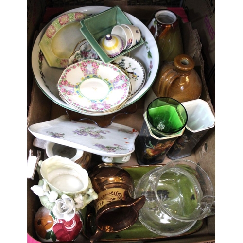 169 - A box of china and glass ware