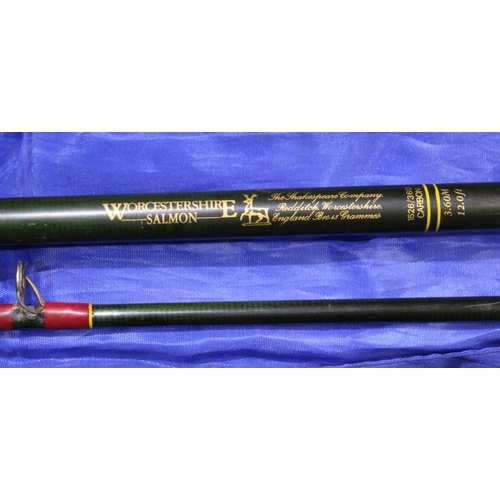 252 - Shakespeare Worcestershire Salmon spinning rod. 2-piece 12ft rod in bag