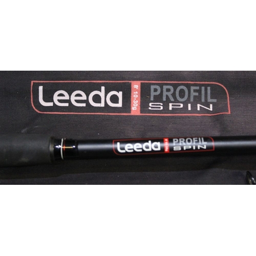 257 - Leeda Profile spin two-piece carbon rod. 8-ft, casting weight 10-30g in original bag