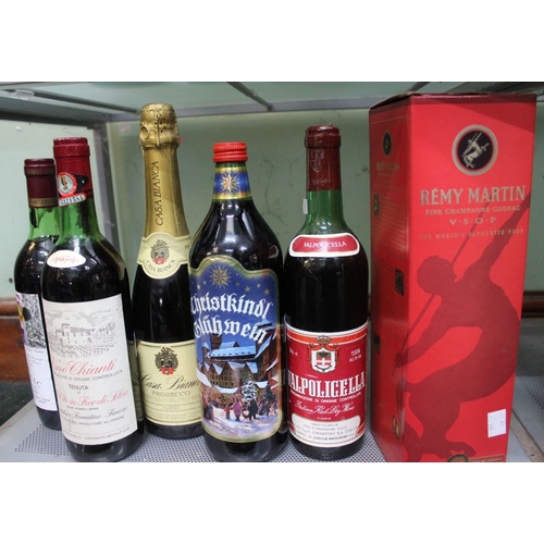 63 - Remy Martin Cognac (boxed), 1 bottle 

1974 Vino Chianti, Tenuta, 1 bottle 

Valpolicella, S Martino... 