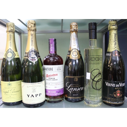 70 - Joseph Perrier Champagne, 1 bottle 

Yapp Champagne, 1 bottle 

Berentzen Signature Zwetschge Fruit ... 