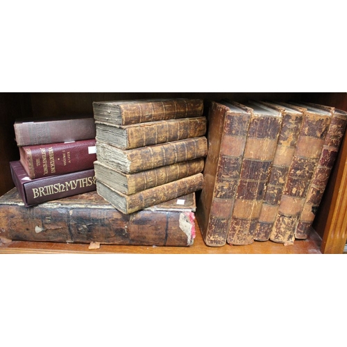 91 - A large 19th century family bible with other antiquarian books inc letters of Walpole etc