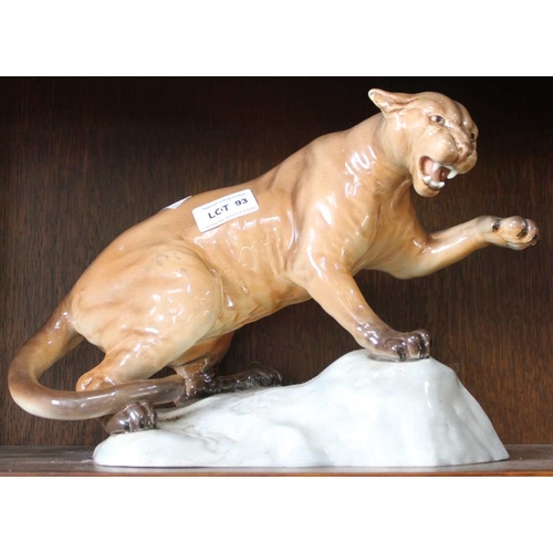 93 - A Beswick figure of a Puma  - model 1702