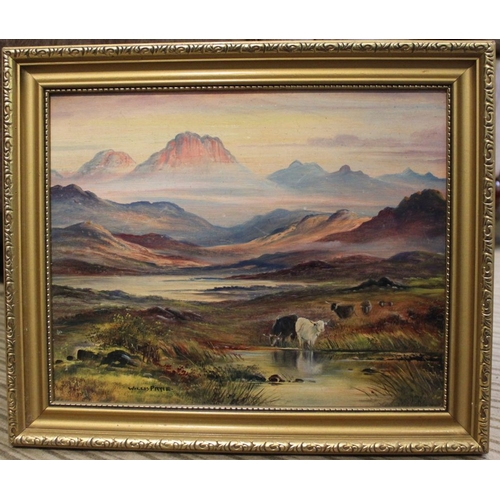 10 - Gilt framed landscape oil painting by Willis Pryce