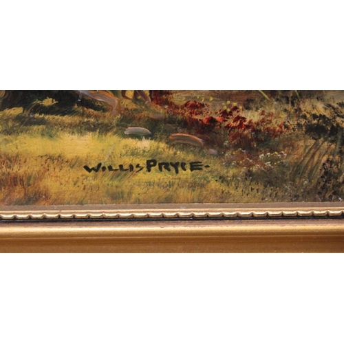 10 - Gilt framed landscape oil painting by Willis Pryce