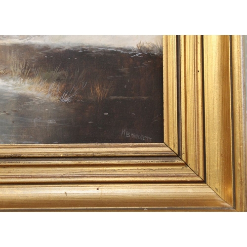 11 - M.Brandrett 20th century Oil on canvas a Dutch winter scene in gilded frame (master forger)