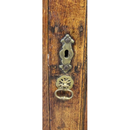 113 - Early 19th century wall hanging corner cupboard with butterfly hinges