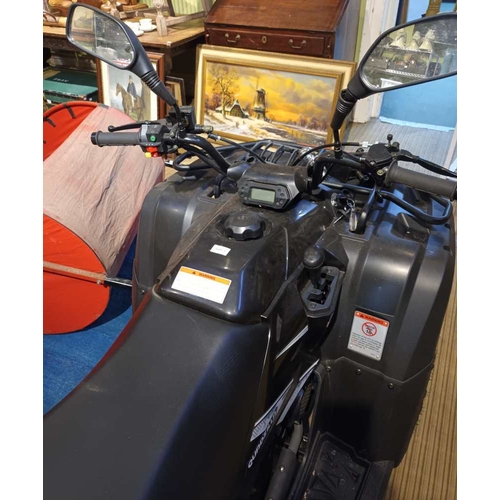 165 - A Quadzilla QZ150 black quad bike with less than 100 miles since new, electric ignition, tow & grab ... 