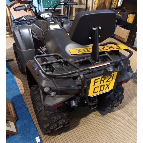 165 - A Quadzilla QZ150 black quad bike with less than 100 miles since new, electric ignition, tow & grab ... 