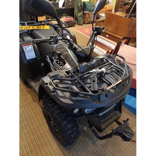 165 - A Quadzilla QZ150 black quad bike with less than 100 miles since new, electric ignition, tow & grab ... 