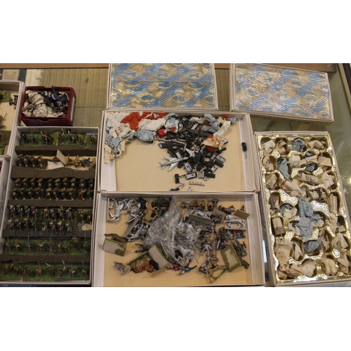 283 - A collection of cast metal hand painted miniature model soldiers, various eras