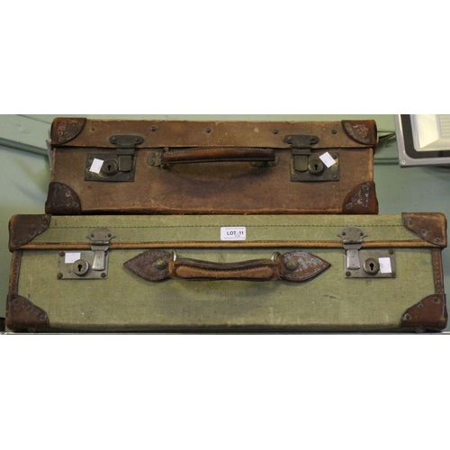 11 - Two vintage suitcases