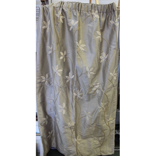 125 - A pair of Dunelm lined curtains