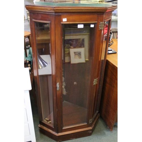 181 - A mahogany corner display cabinet