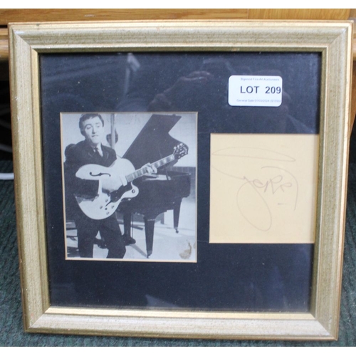 209 - Framed picture and autograph of Gerry Marsdon, genuine, just signed Gerry of Gerry and the Pacemaker... 