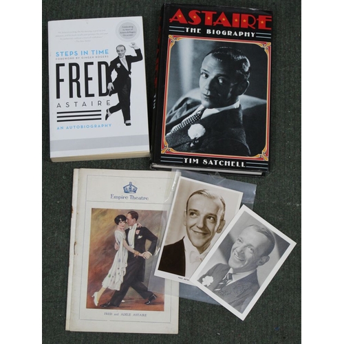 217 - Two biography's, two photos of Fred Astair and two rare early theatre programmes of Fred and his sis... 