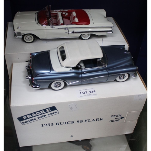 234 - Two Danbury Mint model cars, a 1953 Buick Skylark and a 1960 Chevrolet Impala (2)