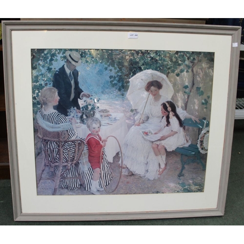 242 - After Emanuel Phillips Fox (1865-1915) ‘The Arbour’, large framed & glazed colour print