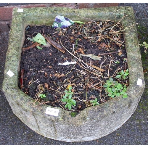 287 - A cast garden trough planter