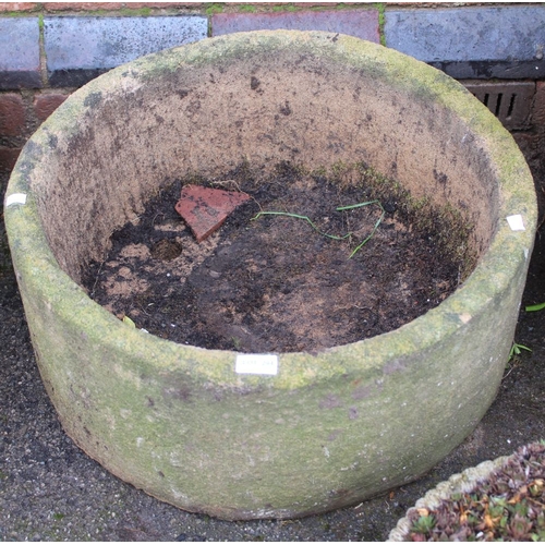 294 - A substantial circular cast garden planter