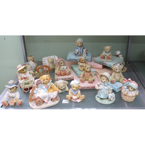 65 - A large quantity of ceramic teddy bear figures including display stands certificates etc. 