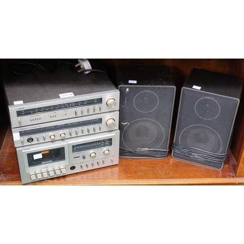 84 - A vintage Ferguson HI-FI stacking system with two speakers