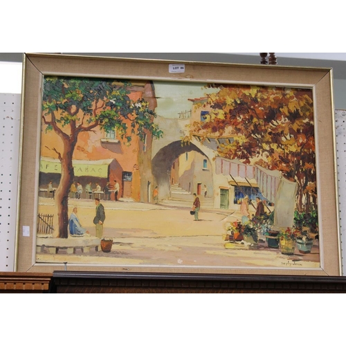 86 - Cecil Rochfort D'oyly John - original oil on canvas Mediterranean scene a/f