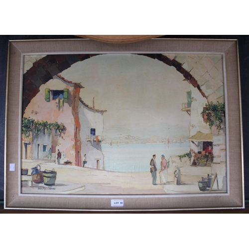 90 - Cecil Rochfort D'oyly John - original oil on canvas Mediterranean scene