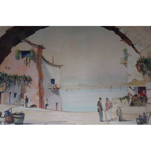 90 - Cecil Rochfort D'oyly John - original oil on canvas Mediterranean scene