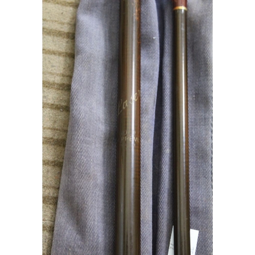 17 - A vintage three piece carbon 13ft match rod 