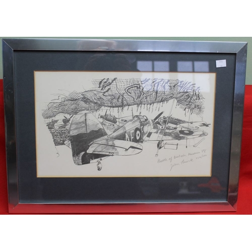 175 - John Thirsk, a signed, framed limited edition aircraft print, Battle of Britain Museum, No 284/1000,... 