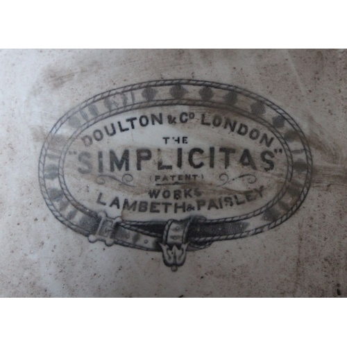 251 - A Doulton ceramic toilet entitled  The Simplicitas