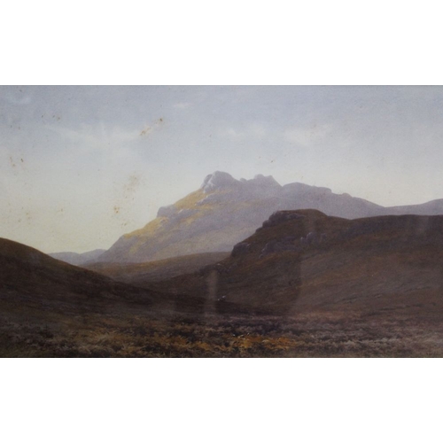 292 - Charles Brittan - watercolour of a Highland Mountain scene, glazed & framed