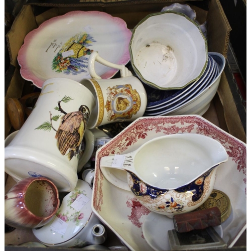 73 - A boxed selection of interesting china and porcelain items