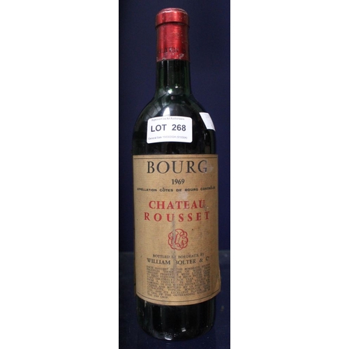 127 - One bottle of Chateau Rouset Bourg 1969