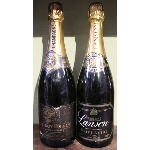 128 - Lanson Black Label Champagne, 1 bottle
 Louis Boyier Champagne, 1 bottle (2)