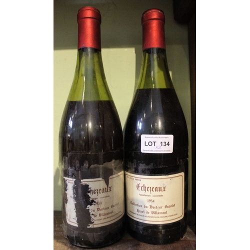 134 - Echezeaux, collection du Docteur Barolet Henri Villamont, 2 bottles  a/f