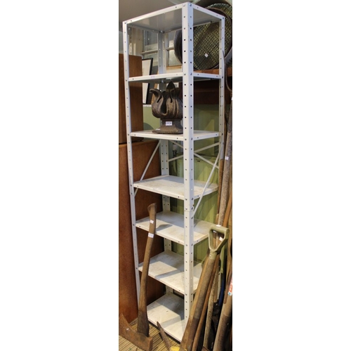 20 - A set of metal garage shelves