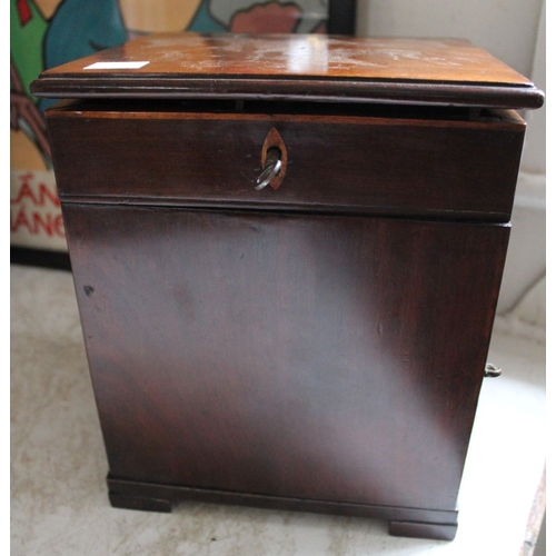 385 - A 19th century mahogany apothecary case with contents