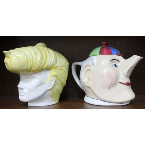 158 - Two ceramic teapots, 