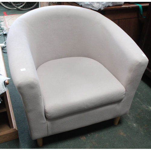 344 - A modern grey upholstered tub chair